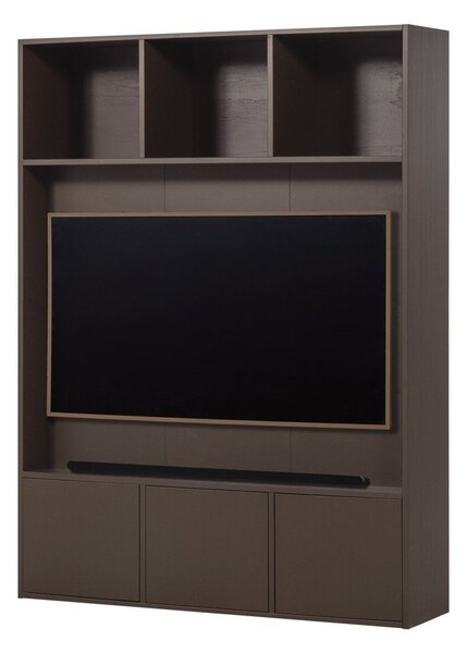 Temno rjav TV komplet iz masivnega bora 160x215x40 cm Meggy – WOOOD