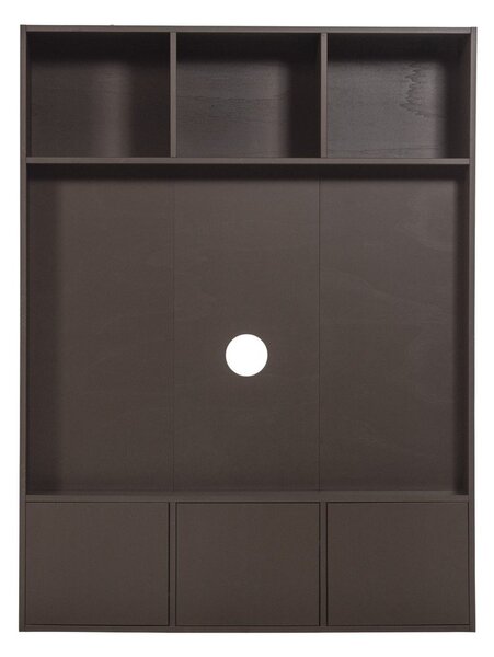 Temno rjav TV komplet iz masivnega bora 160x215x40 cm Meggy – WOOOD