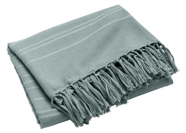 Zeleno bombažno pregrinjalo 180x220 cm Lilia – douceur d'intérieur