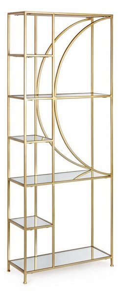 Jeklen regal v zlati barvi 66x176x25,5 cm Elenor – Bizzotto