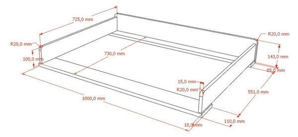 Previjalni pult (globina ustrezne komode 55 cm) v orehovem dekorju v temni naravni barvi Ilyas – Vipack