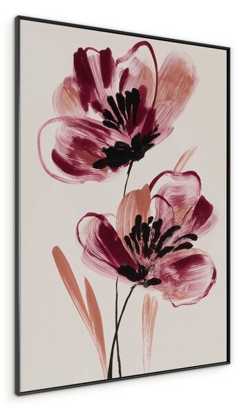 Tiskana slika z okvirjem/na platnu 70x100 cm Burgundy Blooms – Styler