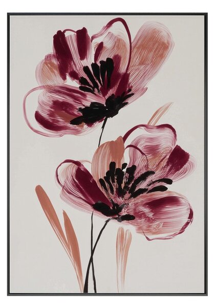 Tiskana slika z okvirjem/na platnu 70x100 cm Burgundy Blooms – Styler