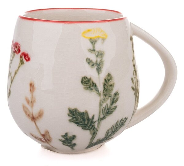 Bela porcelanasta skodelica 240 ml Flower Garden – Dakls
