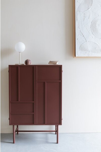 Rdeča kovinska omarica 70x105x35 cm Davis – White Label