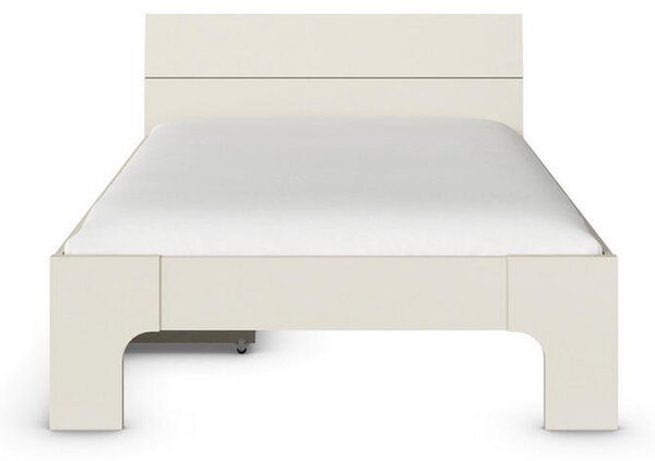 POSTELJA 140 cm x 200 cm , leseni material barve šampanjca