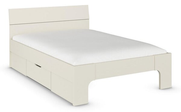 POSTELJA 140 cm x 200 cm , leseni material barve šampanjca