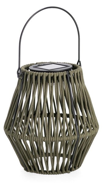 Kaki zelena LED lanterna s solarnim panelom (višina 17 cm) Juny – Yes Everyday