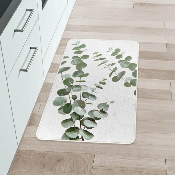 Bela/zelena preproga 45x75 cm Stevia – douceur d'intérieur