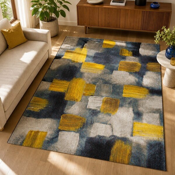 Modro-rumena preproga Universal Lienzo, 120 x 170 cm