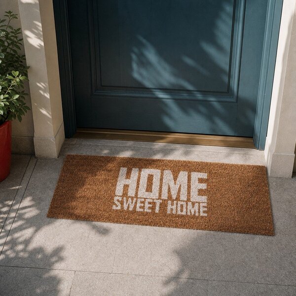 Podloga za vrata z belim napisom PT LIVING Home Sweet Coir, 75 x 26 cm