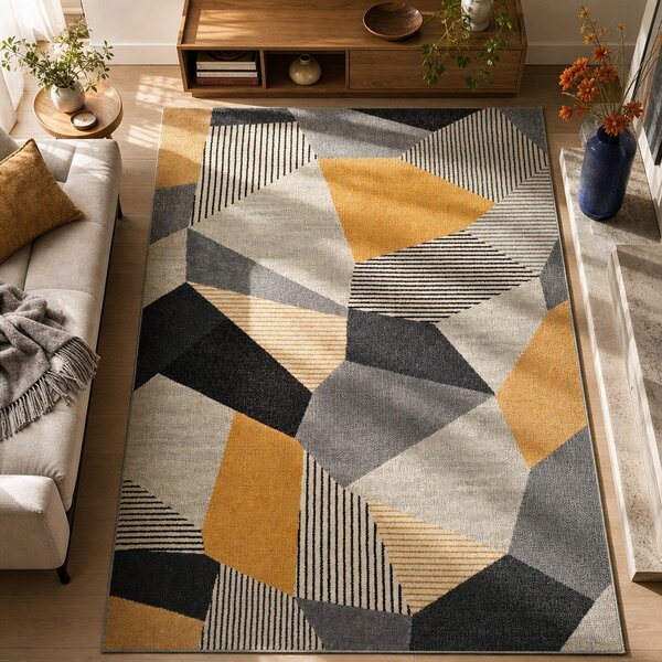 Oranžno-siva preproga Universal Gladys Sarro, 60 x 120 cm