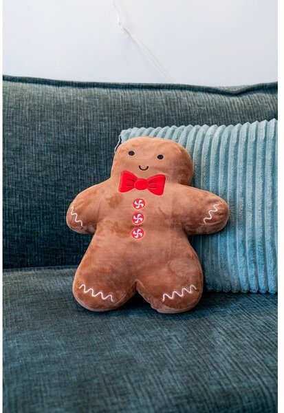 Žametna okrasna blazina z božičnim motivom 28x37 cm Gingerbread – Catherine Lansfield