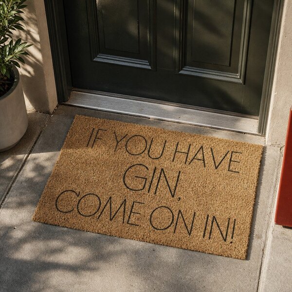 Predpražnik iz kokosovih vlaken 40x60 cm If You Have Gin – Artsy Doormats