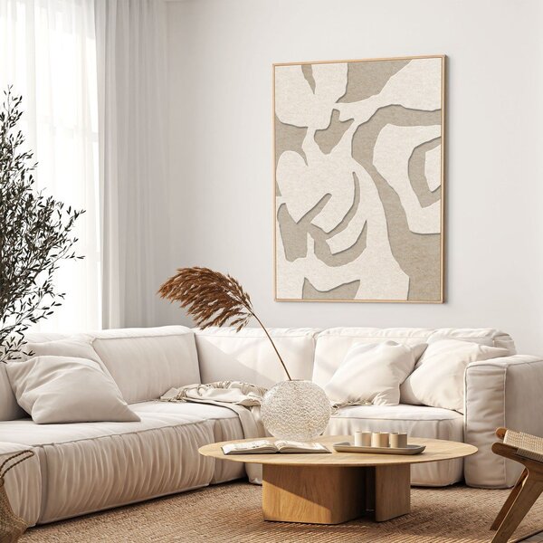 Akustična 3D slika z okvirjem 90x120 cm Soft Embrace 1 – Malerifabrikken
