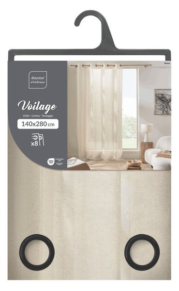 Kremno bela zavesa 140x280 cm Sanya – douceur d'intérieur