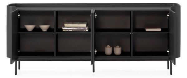 Črna komoda 200x80x40 cm Willa – MOME