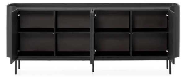 Črna komoda 200x80x40 cm Willa – MOME