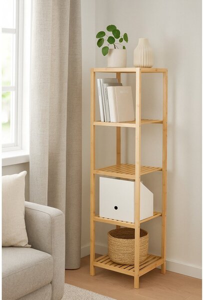 Bambusova kopalniška polica v naravni barvi 37x140 cm Skaren – Bonami Essentials