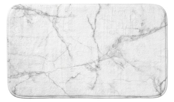 Bela/siva tekstilna kopalniška preproga 45x75 cm Marbre – douceur d'intérieur