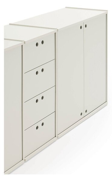 Kremno bela komoda 197x80x40 cm Wally – Teulat