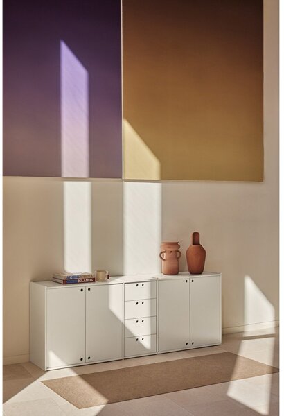Kremno bela komoda 197x80x40 cm Wally – Teulat