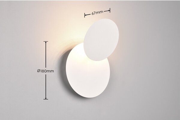 Bela LED stenska svetilka Mio – Trio