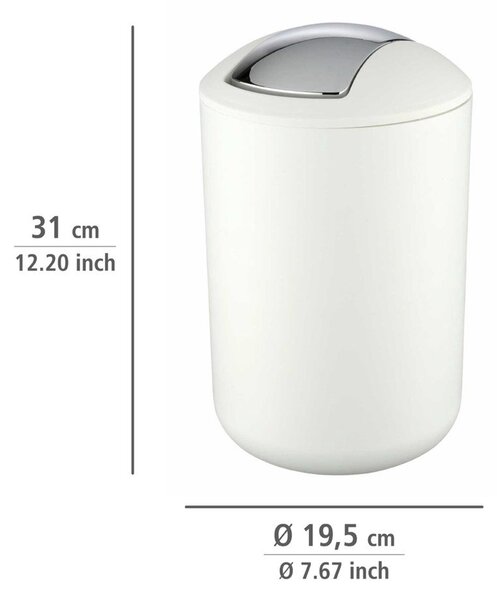 Bel plastičen koš za smeti 6,5 l Brasil – Wenko