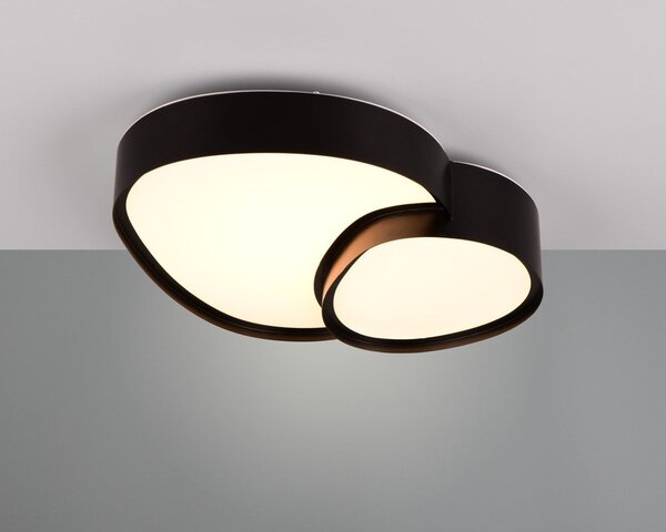 Črna LED stropna svetilka 36x43.5 cm Rise – Trio