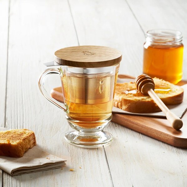 Steklena skodelica s cedilom 270 ml Abeille – La Rochére