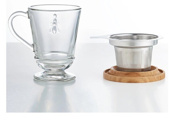 Steklena skodelica s cedilom 270 ml Abeille – La Rochére