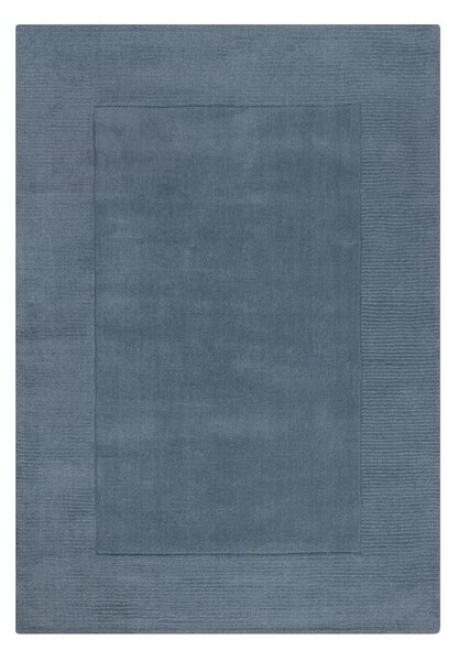 Temno modra ročno tkana volnena preproga 120x170 cm Textured Wool Border – Flair Rugs