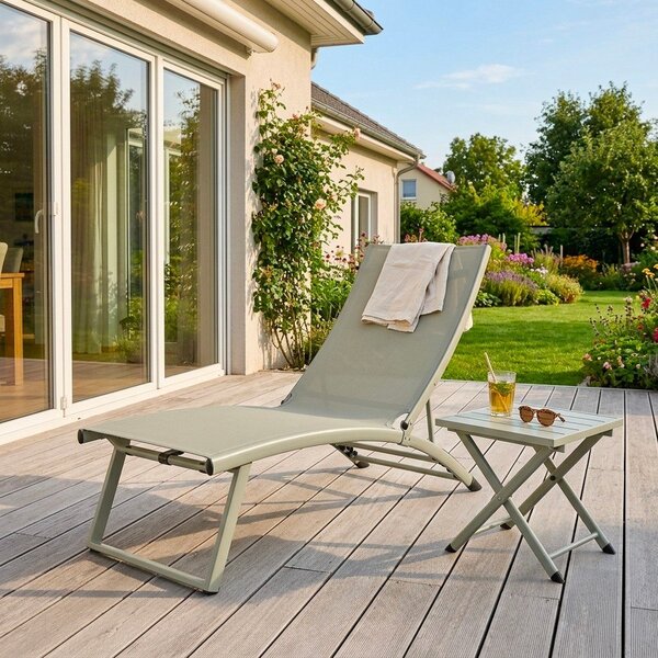 Aluminijasta vrtna klubska mizica 43x44 cm Taylor – Bizzotto