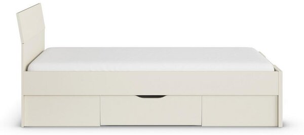 POSTELJA 90 cm x 200 cm , leseni material barve šampanjca