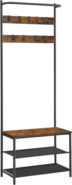 Predsodna stena TAYLOR s stojalom za čevlje 180x64 cm, rustikalno rjava