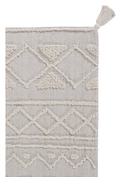 Bela pralna ročno tkana bombažna preproga 200x300 cm Tribu Natural – Lorena Canals