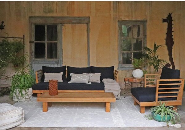 Bela pralna ročno tkana bombažna preproga 200x300 cm Tribu Natural – Lorena Canals