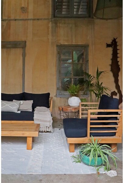 Bela pralna ročno tkana bombažna preproga 200x300 cm Tribu Natural – Lorena Canals