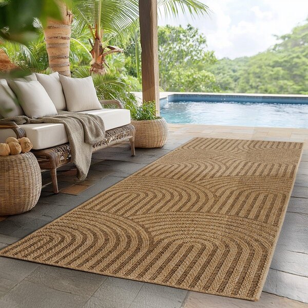 Rjav zunanji in notranji tekač 80x250 cm Timber 1401 – Ayyildiz Carpets