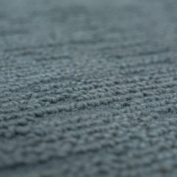 Prašno modra ročno tkana volnena preproga 120x170 cm Harris Boucle – Flair Rugs