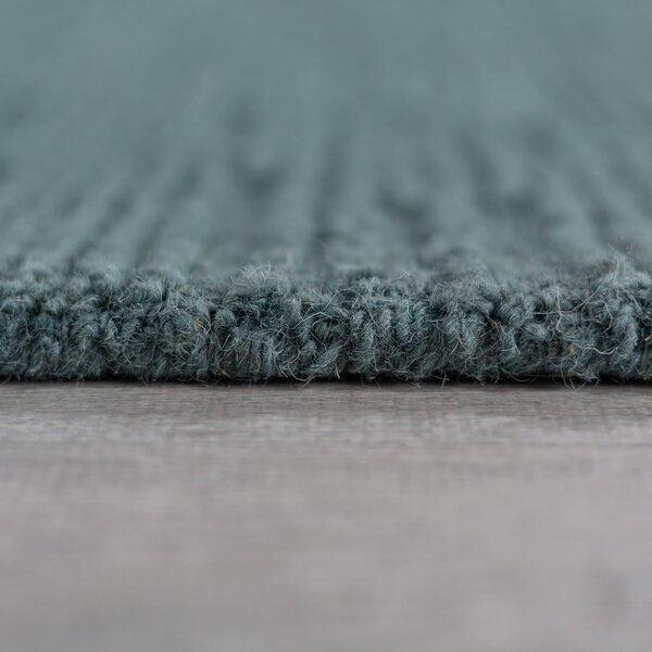 Prašno modra ročno tkana volnena preproga 120x170 cm Harris Boucle – Flair Rugs