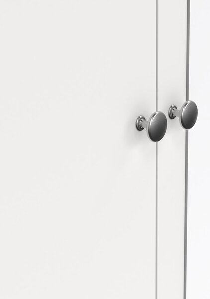 Bela garderobna omara z ogledalom 150x199x58 cm Madrid – Tvilum