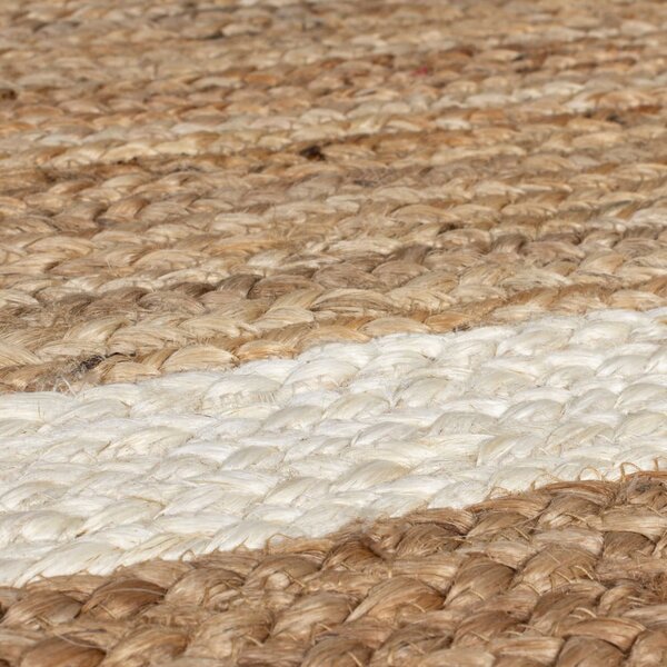 Ročno tkan tekač iz jute v naravni barvi/slonokoščen 80x230 cm Grace White – Flair Rugs