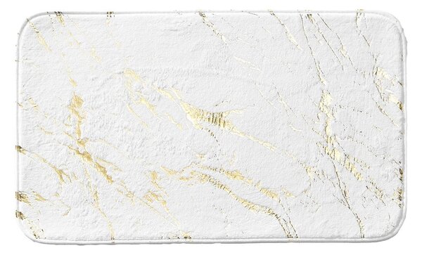 Kopalniška preproga v beli in zlati barvi 45x75 cm Aquamarbre – douceur d'intérieur