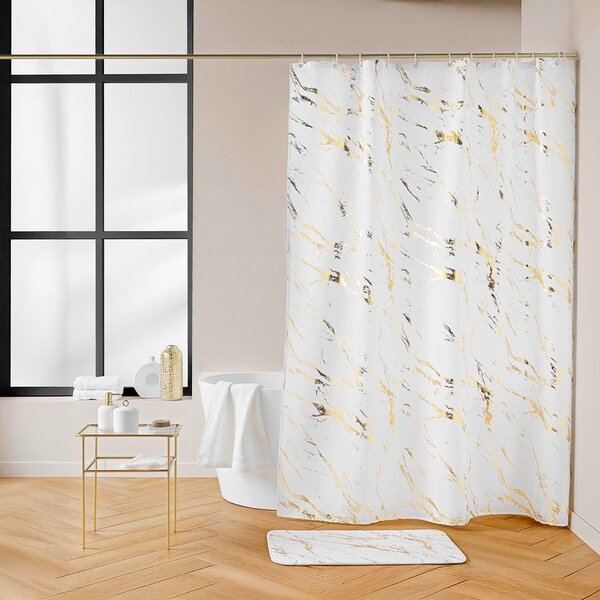 Zavesa za tuš 180x200 cm Aquamarbre – douceur d'intérieur