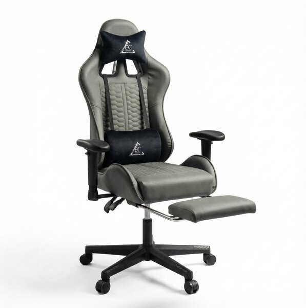 JAKS Gaming stol sivi eko usnje EvoChair