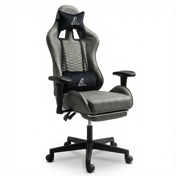 JAKS Gaming stol sivi eko usnje EvoChair