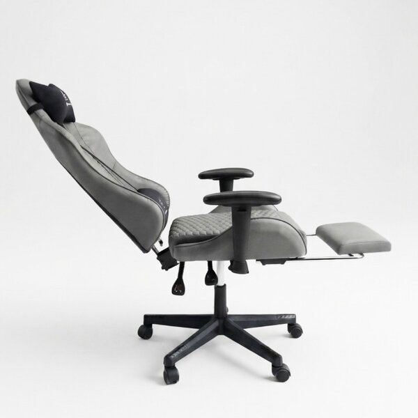 JAKS Gaming stol sivi eko usnje EvoChair