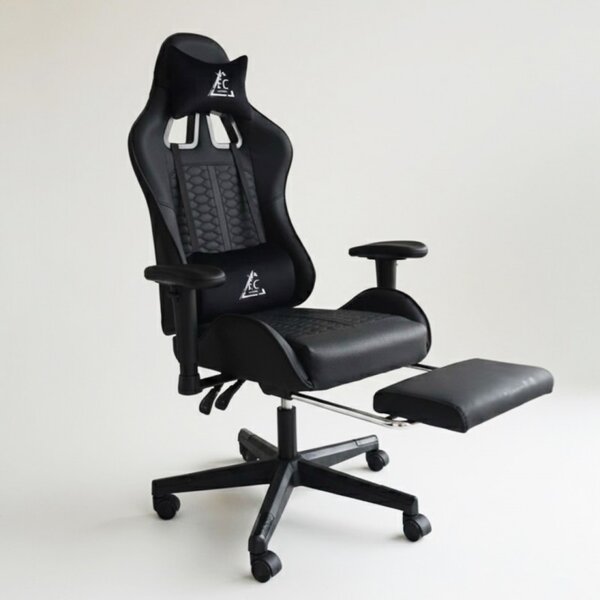 JAKS Gaming stol črni eko usnje EvoChair