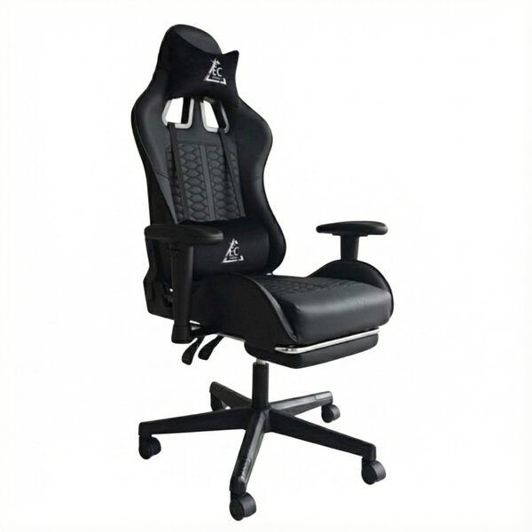 JAKS Gaming stol črni eko usnje EvoChair